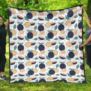 Passion Fruit Pattern Premium Quilt Quilt Blanket Size Single, Twin, Full, Queen, King, Super King