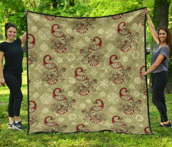 Peacock Tribal Pattern Premium Quilt Quilt Blanket Size Single, Twin, Full, Queen, King, Super King