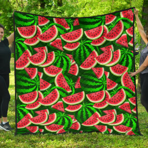 Pineapple Pattern Pokka Dot Background Premium Quilt Quilt Blanket Size Single, Twin, Full, Queen, King, Super King