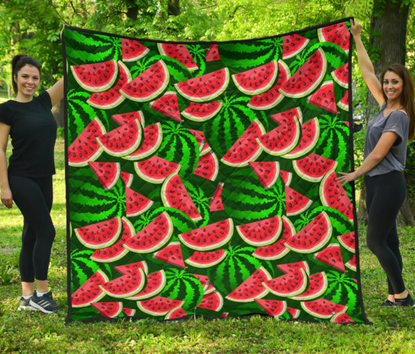Pineapple Pattern Pokka Dot Background Premium Quilt Quilt Blanket Size Single, Twin, Full, Queen, King, Super King