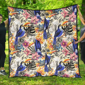 Shark Funny Pattern Premium Quilt Quilt Blanket Size Single, Twin, Full, Queen, King, Super King