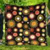 Gold Snowflake Chirstmas Pattern Premium Quilt Quilt Blanket Size Single, Twin, Full, Queen, King, Super King