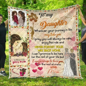 Daughter Of King Quilt Blanket For Who Love Christ Size Single, Twin, Full, Queen, King, Super King