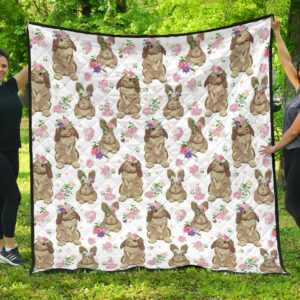 Sliced Grapefruit Pattern Premium Quilt Quilt Blanket Size Single, Twin, Full, Queen, King, Super King