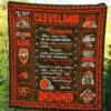 Cleveland Browns Quilt Blanket Football Fan Gift Size Single, Twin, Full, Queen, King, Super King    , Nfl Quilt Blanket