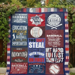Talk Baseball To Me 3D Personalized Customized Quilt Blanket ESR48 Size Single, Twin, Full, Queen, King, Super King