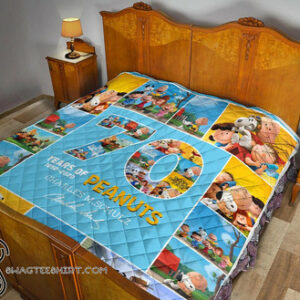 70 Years Of Peanuts Charles M Schulz Quilt Quilt Blanket Size Single, Twin, Full, Queen, King, Super King