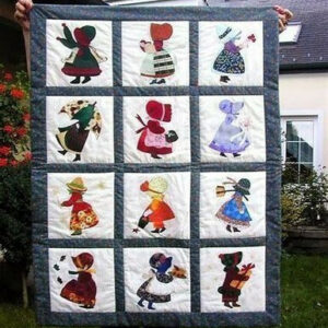 Sunbonnet Sue HUR17944 3D Customized Quilt CAMLI2307 Quilt Blanket Size Single, Twin, Full, Queen, King, Super King
