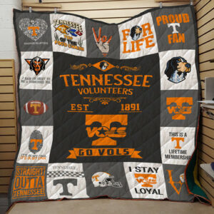 Tennessee Tennessee Volunteers Quilt Blanket HA2510 Fan Made Size Single, Twin, Full, Queen, King, Super King  , NCAA Quilt Blanket