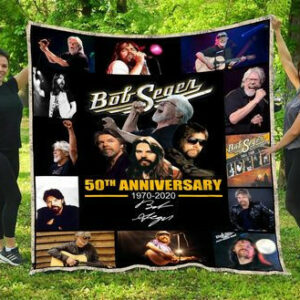50Th Anniversary 1970-2020  Bob Seger  Quilt Blanket Size Single, Twin, Full, Queen, King, Super King