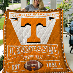 Tennessee Volunteers Football 1 Quilt Blanket HA1910 Fan Made Size Single, Twin, Full, Queen, King, Super King  , NCAA Quilt Blanket