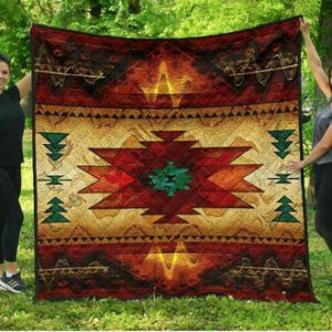 Southwest Brown Symbol Native American Premium 3D Customized Quilt Quilt Blanket Size Single, Twin, Full, Queen, King, Super King