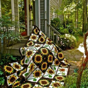 Sunflower HUR13359 3D Customized Quilt CAMLI2307 Quilt Blanket Size Single, Twin, Full, Queen, King, Super King