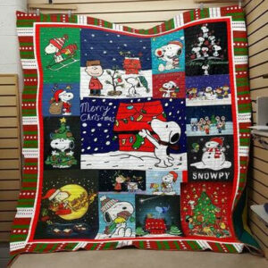 Snoopy Christmas Quilt Blanket HA2810 Size Single, Twin, Full, Queen, King, Super King