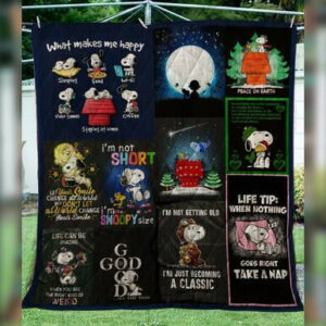 Snoopy Quotes 3D Customized Quilt Blanket ESR262 Size Single, Twin, Full, Queen, King, Super King