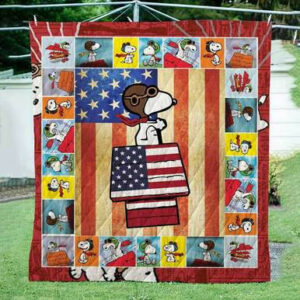 Snoopy For Fans 3D Quilt Blanket Size Single, Twin, Full, Queen, King, Super King