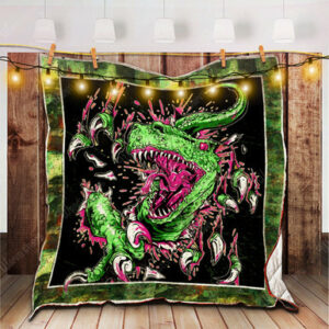 3D Dinosaur KB234B 3D Quilt Blanket Size Single, Twin, Full, Queen, King, Super King